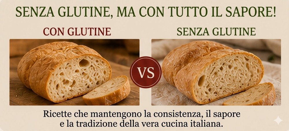 Confronto pane con glutine vs senza glutine