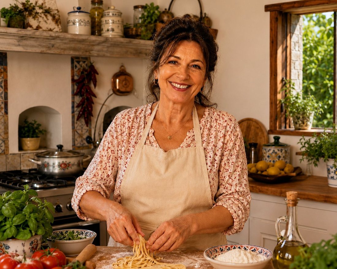 Giulia in cucina